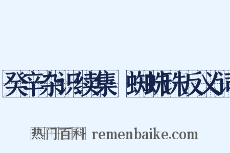 癸辛杂识续集·蜘蛛珠反义词是什么意思的图片